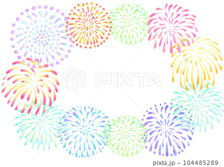 花火の枠_透過 104485289