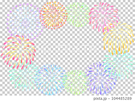 花火の枠_透過 104485289
