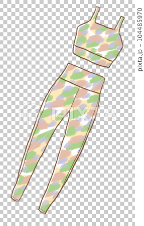 瑜伽服自然色圖案 104485970