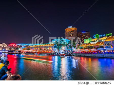 シンガポール クラーク・キー 夜景 シンガポール クラーク・キー 夜景 104486025