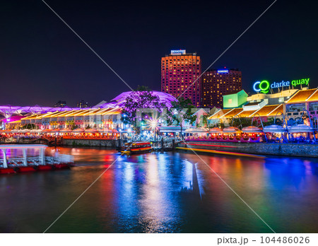 シンガポール　クラーク・キー　夜景 104486026