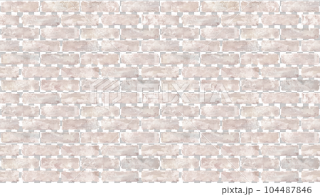 Watercolor illustration of brick wall in ivory color. wallpaper, background. vector. 104487846