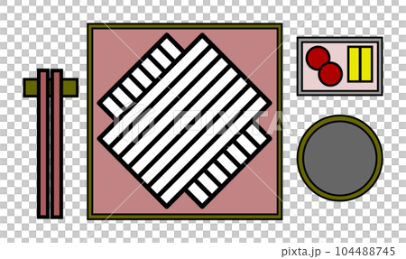 ざるうどん定食のイラスト 104488745