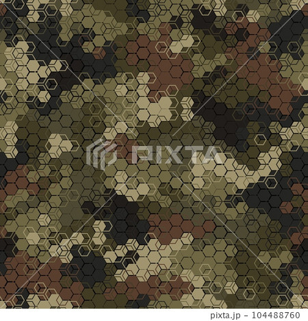 Texture military camouflage seamless pattern. Abstract army vector illustration Texture military camouflage seamless pattern. Abstract army vector illustration 104488760