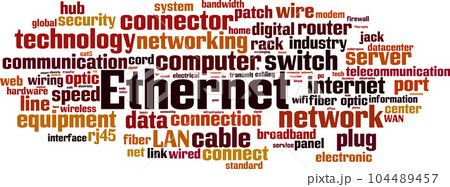 Ethernet word cloud 104489457