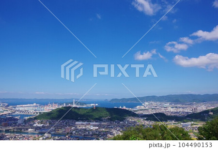 香川県 青ノ山から聖通寺山・五色台方面を望む 香川県 青ノ山から聖通寺山・五色台方面を望む 104490153