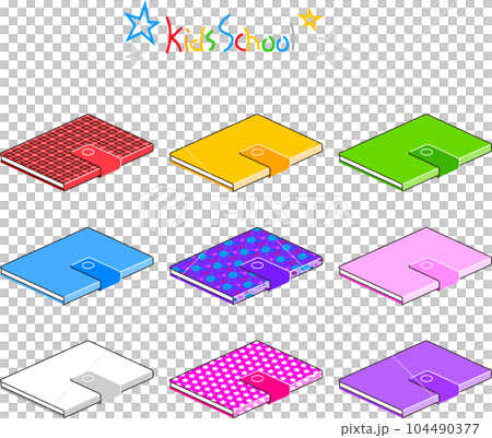 A vector material set of simple icon style notebooks 104490377