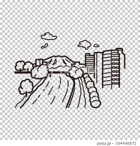 Morioka Nakatsugawa illustration (line drawing) 104490872