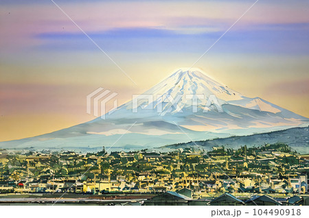 AI画像　富士山のイメージ 104490918