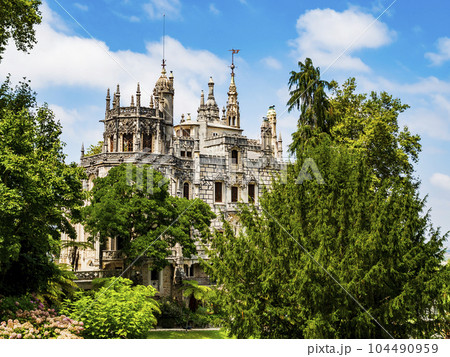 Stunning view of Regaleira Palace (Quinta da Regaleira), Sintra, Portugal 104490959