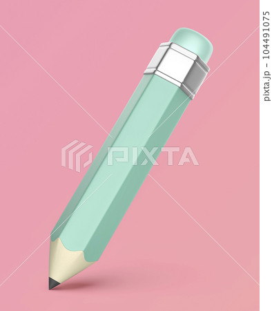 Cartoon style pencil with eraser 104491075
