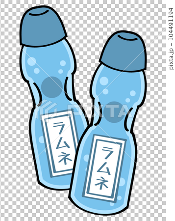 二本のラムネのイラスト素材 104491194