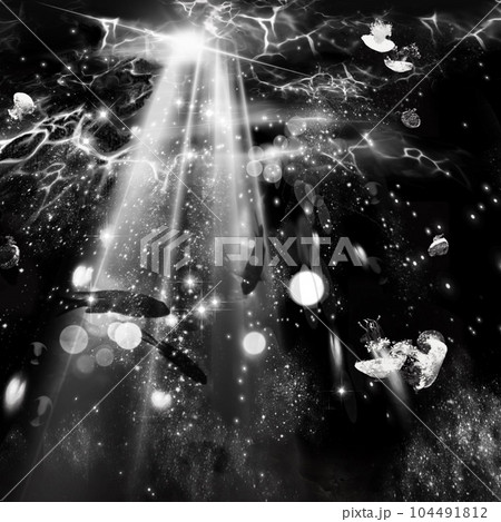 深海のイメージ。クラゲと魚がいます(・∀・)イラスト素材 深海のイメージ。クラゲと魚がいます(・∀・)イラスト素材 104491812