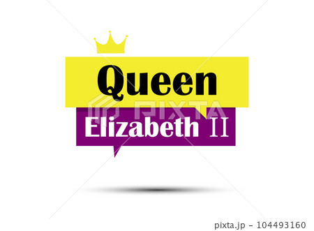 Queen Elizabeth 2 modern illustration with crown Queen Elizabeth 2 modern illustration with crown 104493160