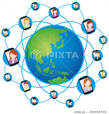地球 グローバル SNS インフルエンサー 地球 グローバル SNS インフルエンサー 104494758