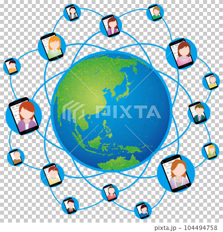 地球 グローバル SNS インフルエンサー 地球 グローバル SNS インフルエンサー 104494758