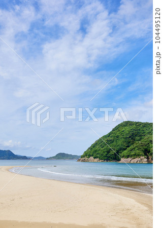 石波海岸（日本の渚百選）と幸島（文化を持つサルの生息する無人島） 104495120