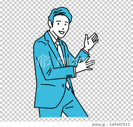 令人興奮的商人男性插圖 104497033