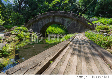 小石川後楽園　2023年(夏) 円月橋 2 104497181