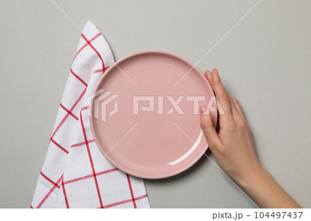 Composition with empty dish, concept of different dish 104497437