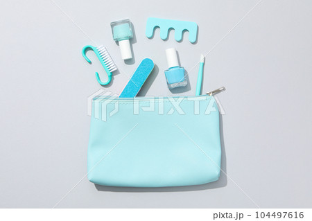 Concept of nail art, tools for pedicure and manicure Concept of nail art, tools for pedicure and manicure 104497616