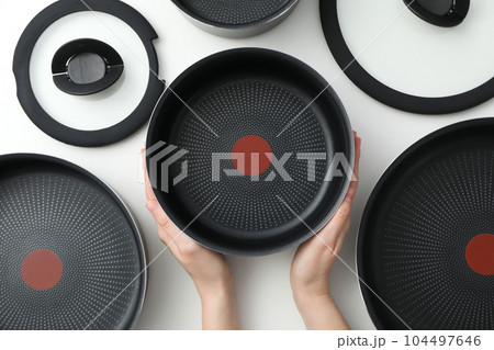 Concept of kitchen supplies and kitchen dish Concept of kitchen supplies and kitchen dish 104497646
