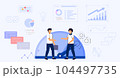 Benchmarking concept Business compare tool for improvement Performance, quality and cost comparison to competitor companies Idea of benchmark business development Vector illustration 104497735