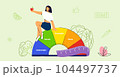Body Mass Index BMI 5 Ranges Obesity, underweight and extremely obese scales Body weight Heart rate Measurement and height Control body weight BMI Medical chart flat vector illustration concept 104497737