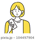 スマートフォンを持つ女性 104497904