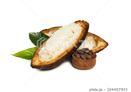 PNG, ingredient for making chocolate - cocoa, isolated on white background 104497955