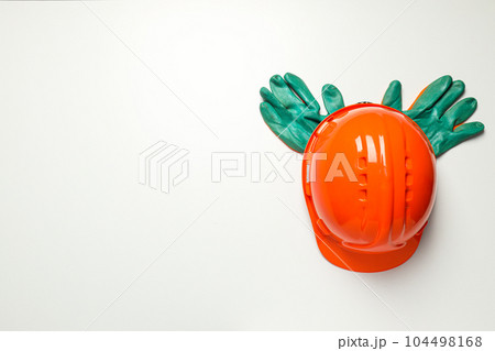 Concept of different work accessories, engineering supplies and tools 104498168