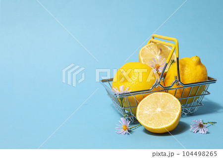 Concept of tasty citrus fruit - delicious lemon 104498265