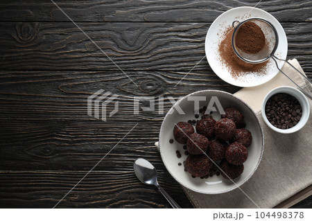 Traditional brazilian sweet - Brigadeiro, brazilian Chocolate candy Traditional brazilian sweet - Brigadeiro, brazilian Chocolate candy 104498378