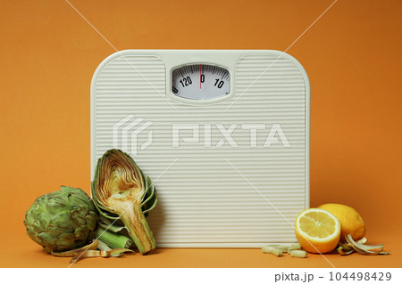 Concept of health care, Artichoke for health and treatment 104498429