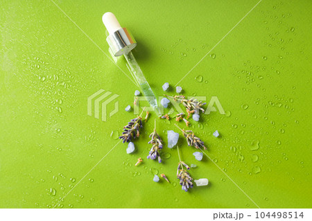 Concept of skin and face care, lavender cosmetic Concept of skin and face care, lavender cosmetic 104498514