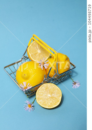 Concept of tasty citrus fruit - delicious lemon 104498719