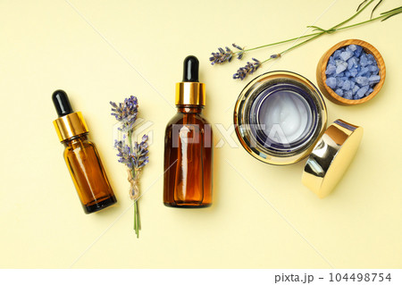 Concept of skin and face care, lavender cosmetic 104498754