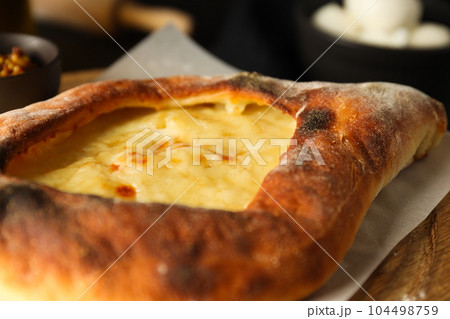 National Georgian cuisine food, flour product - Khachapuri 104498759