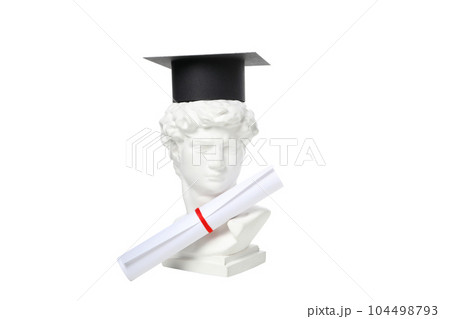Concept of graduation, isolated on white background 104498793