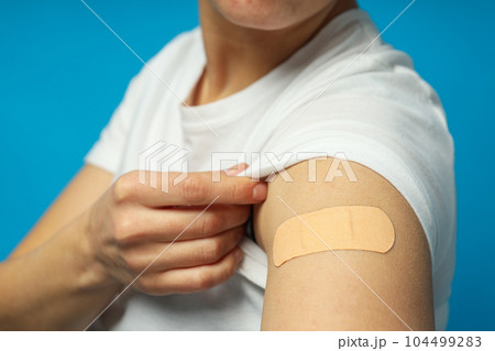 Concept of health care, applying a vaccine Concept of health care, applying a vaccine 104499283