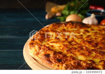 National Georgian cuisine food, flour product - Khachapuri 104499472