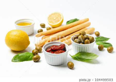 Concept of different world cuisine - Italian food and cuisine 104499503