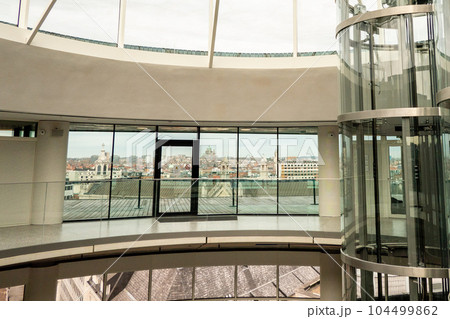 Brussels seen from inside the new administrative center of the City of Brussels, Brucity. Brussels seen from inside the new administrative center of the City of Brussels, Brucity. 104499862