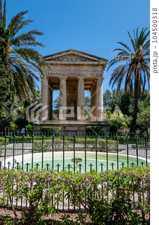 Malta, Valletta, Sir Alexander Ball Monument in Lower Barrakka Valletta Gardens. 104500318