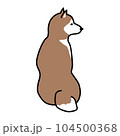 横向きの芝犬 104500368