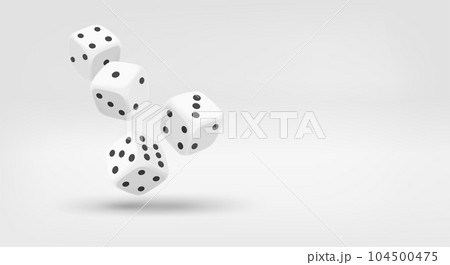 gambling addiction concept with dice. 3d vector banner with copy space gambling addiction concept with dice. 3d vector banner with copy space 104500475