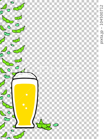 グラスビールと枝豆 104500712