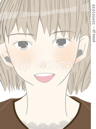 長い髪の可愛い女の子のイラスト素材(3) 長い髪の可愛い女の子のイラスト素材(3) 104501039