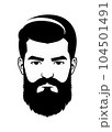 Barbershop logo. Man with a beard, vector illustration. 104501491
