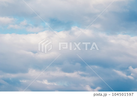 Background of blue sky with white clouds. Natural backdrop Background of blue sky with white clouds. Natural backdrop 104501597